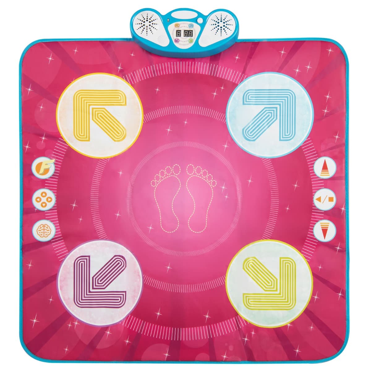 CostwayTapis de Danse Amusant pour Enfants avec Jeu Suivez-les-Lumières Jeu de Mémoire 8 Musiques de Fond Affichage du Score pour 3+ Ans Rose
